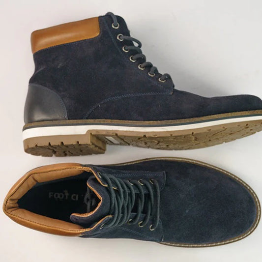 Men Blue Suede Boots