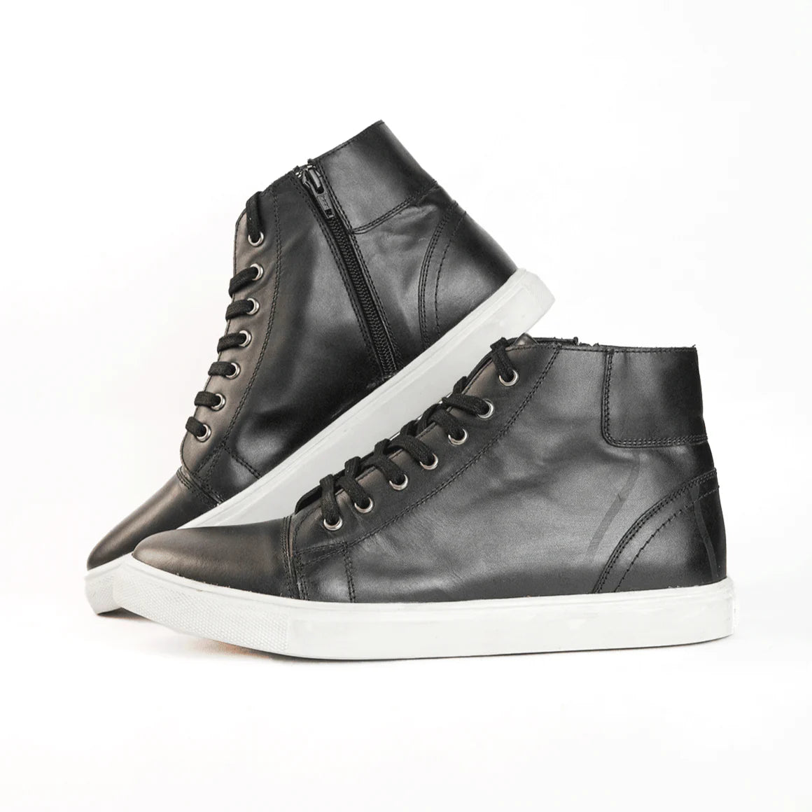 Men Mid-Top Black Sneakers