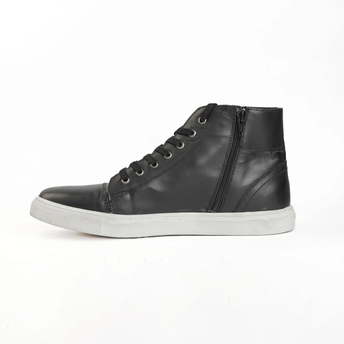 Men Mid-Top Black Sneakers