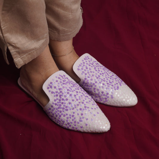 Dotted Elegance Mules