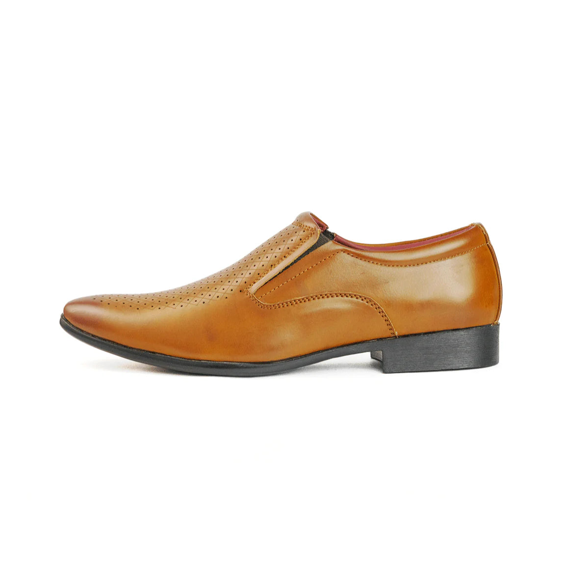 Men Formal Tan Slip-Ons