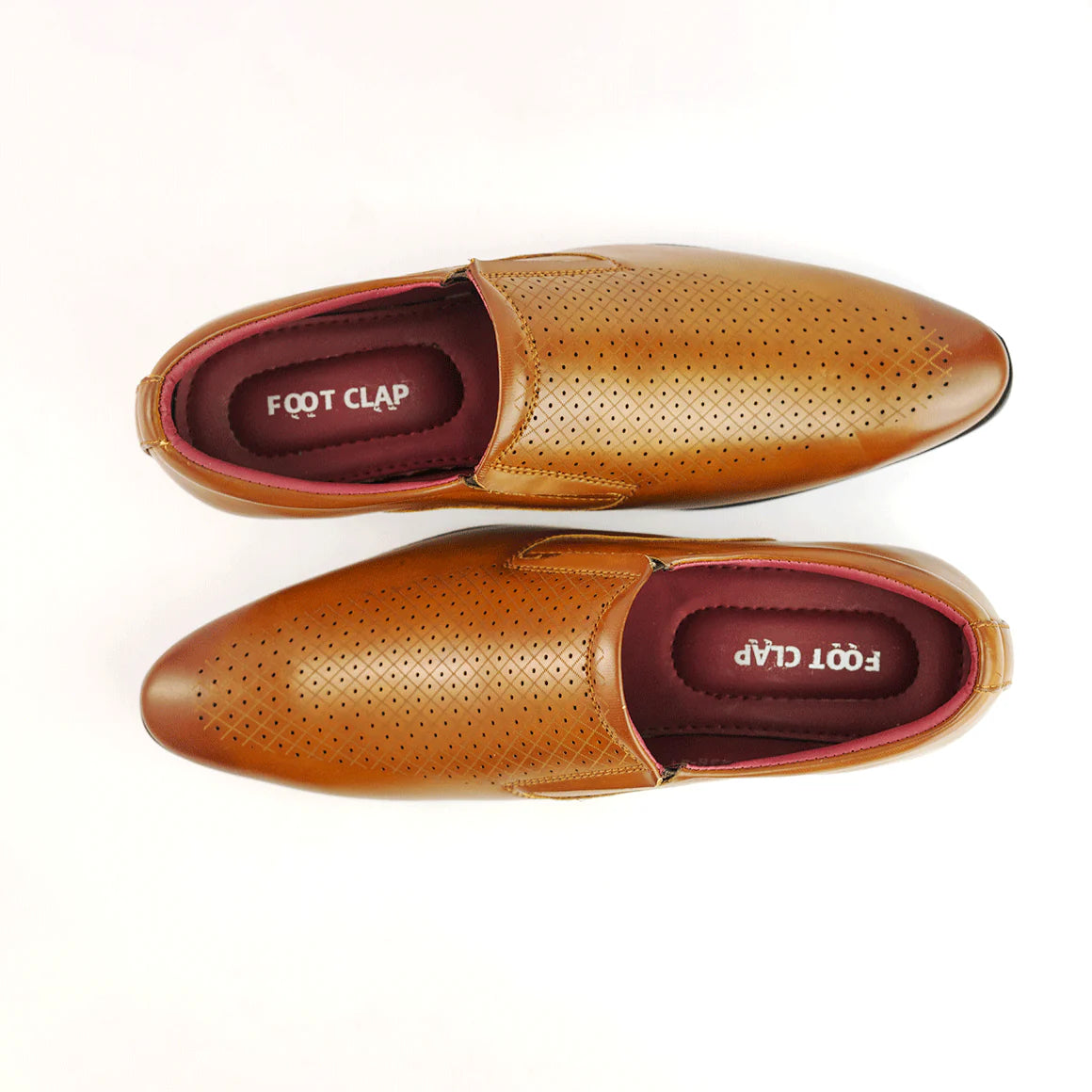 Men Formal Tan Slip-Ons