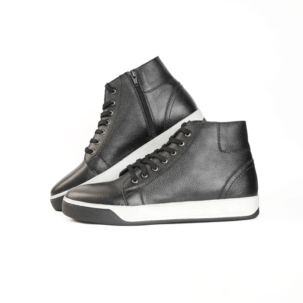 Men Lace-Up Black Sneakers